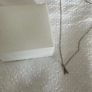 Pandora sterling silver initial ‘A’ necklace